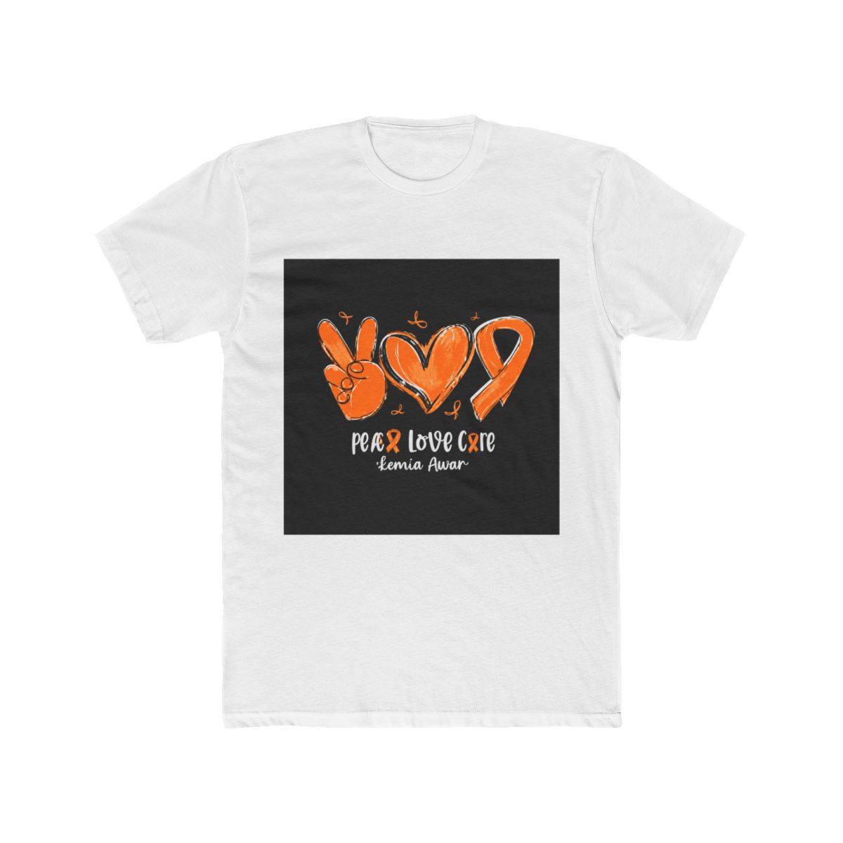 Peace Love Cure Orange Ribbon Leukemia Awareness | A Sign of Affection - Official Creator merchandise
