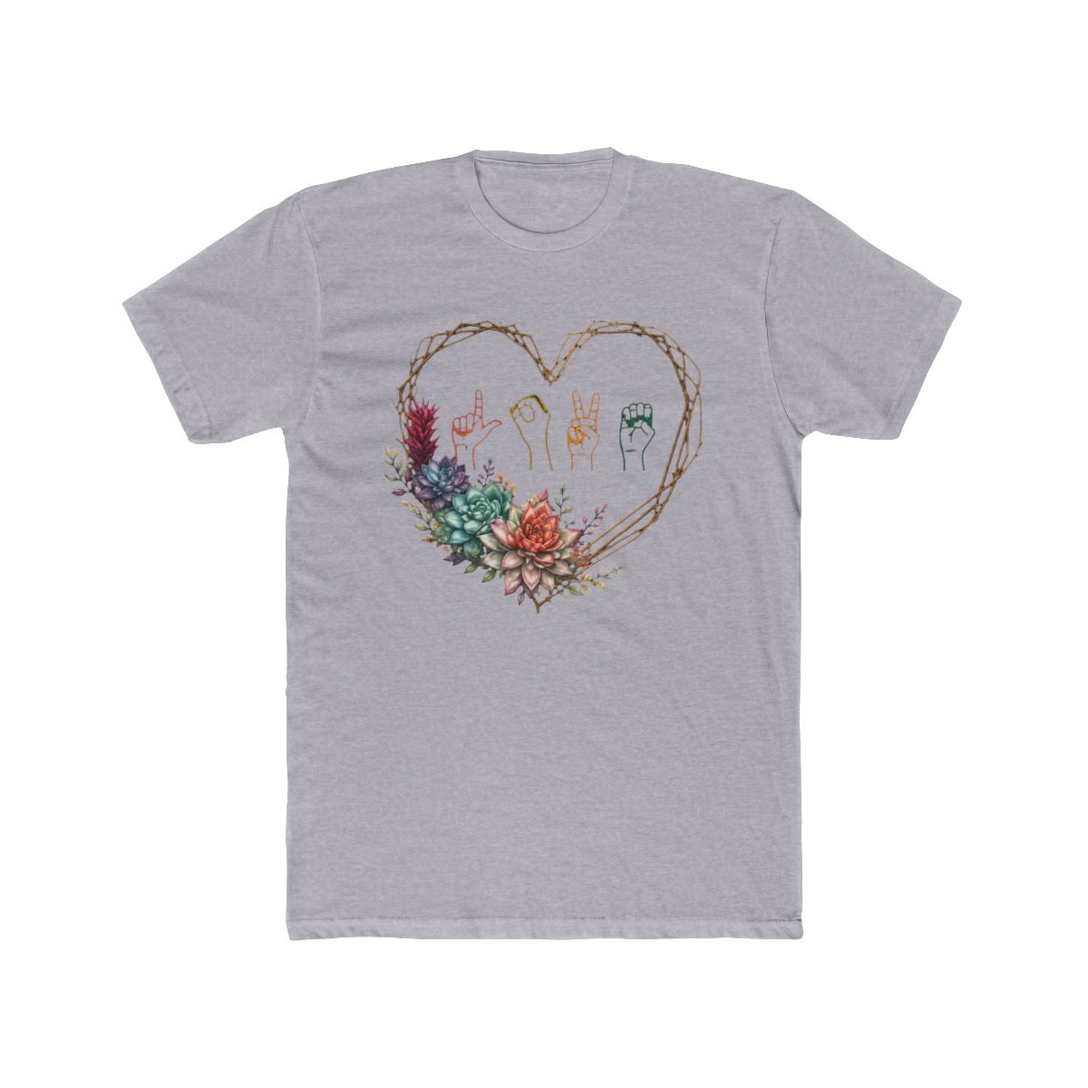 Love Sign Language Floral Heart Asl Valentine'S | A Sign of Affection