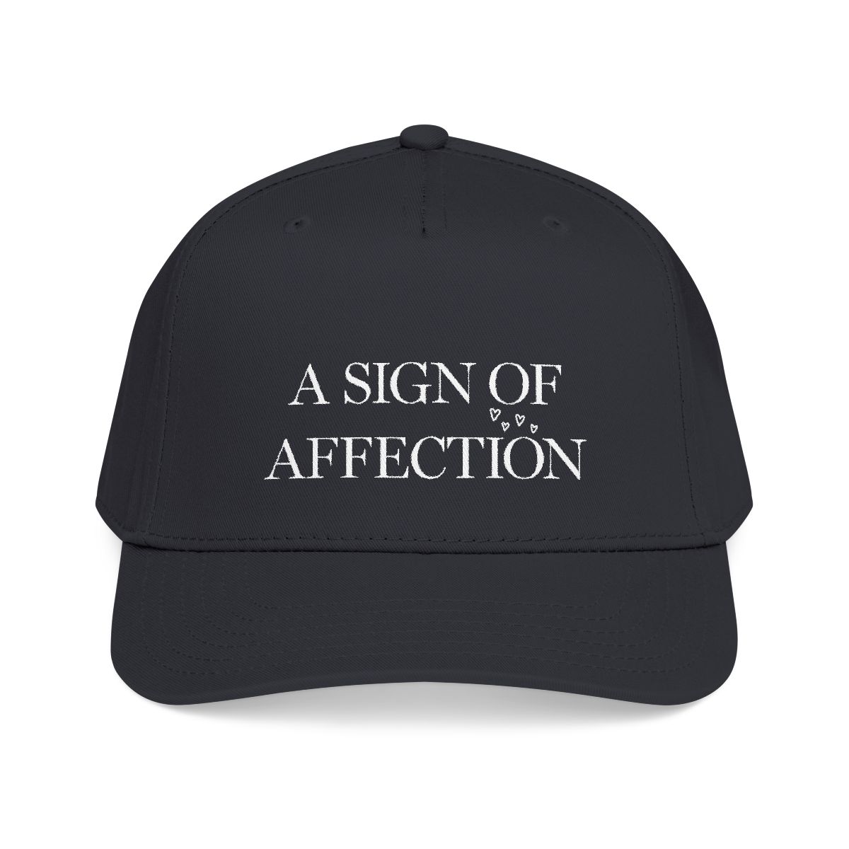 A Sign of Affection baseball cap | embroidered text hat, minimalist romance design | A Sign of Affection Anime Merch - Official Hats & Caps merchandise